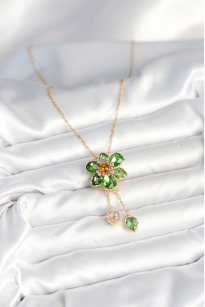 316l çelik Zincir Gold Renk çiçek Model Sallantılı Kadın Kolye 316l çelik Zincir Gold Renk çiçek Model Sallantılı Kadın Kolye