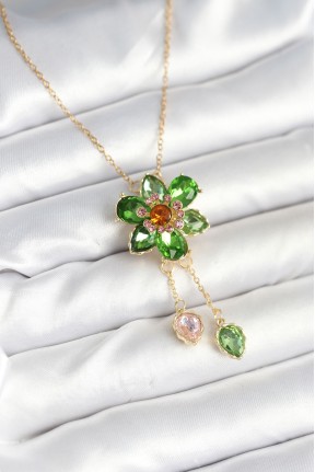 316l çelik Zincir Gold Renk çiçek Model Sallantılı Kadın Kolye 316l çelik Zincir Gold Renk çiçek Model Sallantılı Kadın Kolye