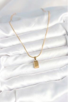 316l çelik Gold Renk Mini Külçe Altın Model Kolye 316l çelik Gold Renk Mini Külçe Altın Model Kolye