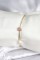 Pembe Zirkon Taşlı Kalp Model Gold Renk Kadın Bileklik