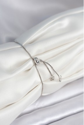 çiçek Model Asansörlü Gümüş Renk Kadın Bileklik