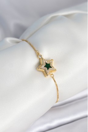 Yıldız Model Asansörlü Gold Renk Kadın Bileklik Yıldız Model Asansörlü Gold Renk Kadın Bileklik