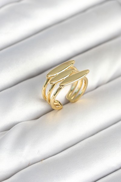Pirinç Gold Renk Vi̇ntage Model Kadın Yüzük Pirinç Gold Renk Vi̇ntage Model Kadın Yüzük
