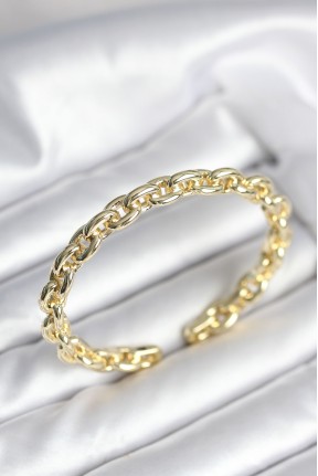 Zincir Model Gold Renk Pirinç Kadın Bileklik Zincir Model Gold Renk Pirinç Kadın Bileklik