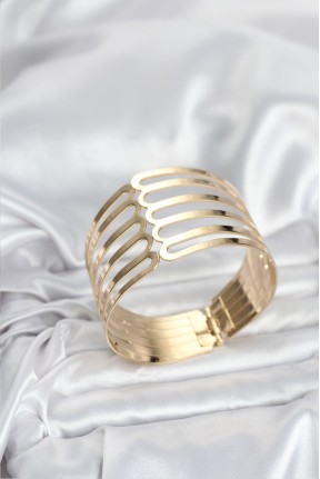 Gold Renk Pirinç Kaburga Model Kadın Bileklik Gold Renk Pirinç Kaburga Model Kadın Bileklik