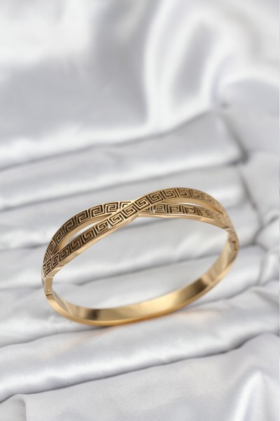 316l çelik Gold Renk Vintage Kadın Kelepçe Bileklik 316l çelik Gold Renk Vintage Kadın Kelepçe Bileklik