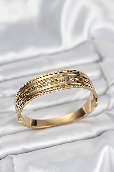 316l çelik Gold Renk Vintage Model Kadın Kelepçe Bileklik 316l çelik Gold Renk Vintage Model Kadın Kelepçe Bileklik