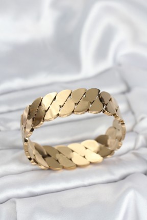 316l çelik Gold Renk Ezme Zincir Model Kadın Kelepçe Bileklik 316l çelik Gold Renk Ezme Zincir Model Kadın Kelepçe Bileklik