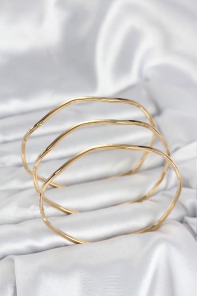 316l çelik Gold Renk 65 Mm Ajda Zikzak Model 3lü Kadın Bileklik 316l çelik Gold Renk 65 Mm Ajda Zikzak Model 3lü Kadın Bileklik