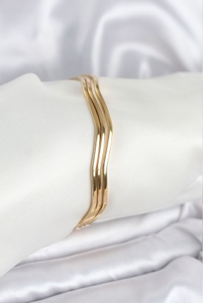 316l çelik Gold Renk 65 Mm Ajda Zikzak Model 3lü Kadın Bileklik 316l çelik Gold Renk 65 Mm Ajda Zikzak Model 3lü Kadın Bileklik