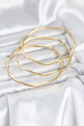 316l çelik Gold Renk 65 Mm Ajda Zikzak Model 3lü Kadın Bileklik 316l çelik Gold Renk 65 Mm Ajda Zikzak Model 3lü Kadın Bileklik