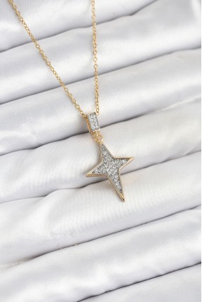 316l çelik Zincir Gold Renk Kutup Yıldızı Model Zirkon Taşlı Kadın Kolye 316l çelik Zincir Gold Renk Kutup Yıldızı Model Zirkon Taşlı Kadın Kolye