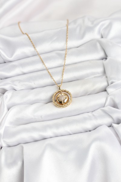 316l çelik Zincir Gold Renk Kutup Yıldızı Model Kadın Kolye 316l çelik Zincir Gold Renk Kutup Yıldızı Model Kadın Kolye