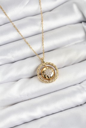 316l çelik Zincir Gold Renk Kutup Yıldızı Model Kadın Kolye 316l çelik Zincir Gold Renk Kutup Yıldızı Model Kadın Kolye