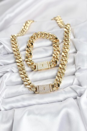 Xuping Gurmet Gold Renk Kolye Ve Bileklik Seti Xuping Gurmet Gold Renk Kolye Ve Bileklik Seti