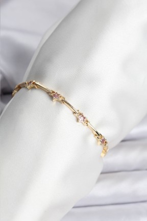 Yıldız Model Gold Renk Pirinç Bileklik Yıldız Model Gold Renk Pirinç Bileklik