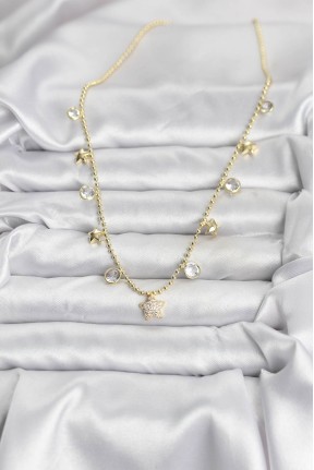 Pirinç Gold Renk Yıldız Model Kadın Kolye Pirinç Gold Renk Yıldız Model Kadın Kolye