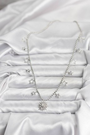 Pirinç Gümüş Renk Güneş Model Kadın Kolye Pirinç Gümüş Renk Güneş Model Kadın Kolye