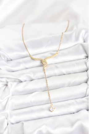 316l çelik Zincir Gold Renk Yılan Model Y Kolye 316l çelik Zincir Gold Renk Yılan Model Y Kolye