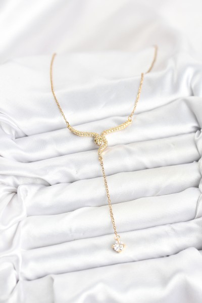 316l çelik Zincir Gold Renk Yılan Model Y Kolye 316l çelik Zincir Gold Renk Yılan Model Y Kolye