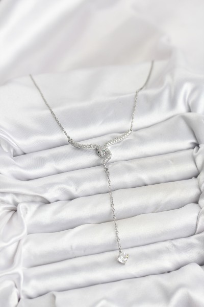 316l çelik Zincir Gümüş Renk Yılan Model Y Kolye 316l çelik Zincir Gümüş Renk Yılan Model Y Kolye