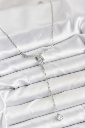 316l çelik Zincir Gümüş Renk Yılan Model Y Kolye 316l çelik Zincir Gümüş Renk Yılan Model Y Kolye