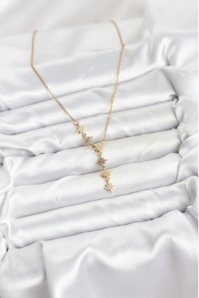 316l çelik Zincir Gold Renk Kutup Yıldızı Model Kadın Kolye