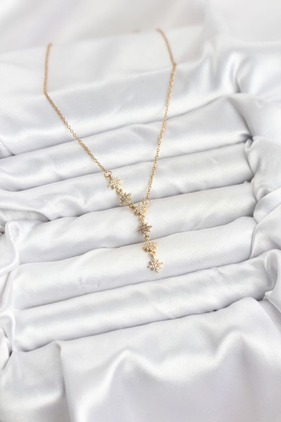 316l çelik Zincir Gold Renk Kutup Yıldızı Model Kadın Kolye