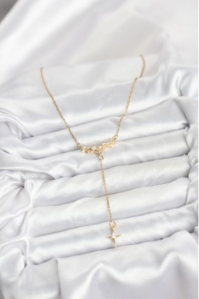 316l çelik Zincir Gold Renk Yıldız Model Y Kadın Kolye