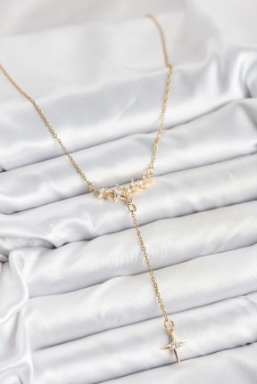 316l çelik Zincir Gold Renk Yıldız Model Y Kadın Kolye 316l çelik Zincir Gold Renk Yıldız Model Y Kadın Kolye