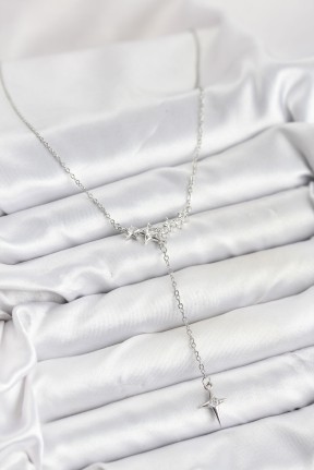 316l çelik Zincir Gümüş Renk Yıldız Model Y Kadın Kolye 316l çelik Zincir Gümüş Renk Yıldız Model Y Kadın Kolye