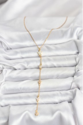 316l çelik Zincir Gold Renkli Yıldız Model Kadın Y Kolye