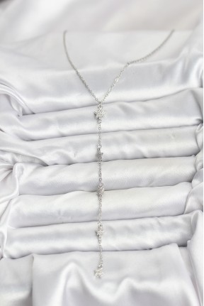 316l çelik Zincir Gümüş Renkli Yıldız Model Kadın Y Kolye