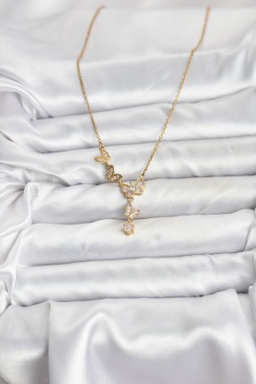 316l çelik Zincir Gold Renk Kelebek Model Kadın Kolye 316l çelik Zincir Gold Renk Kelebek Model Kadın Kolye