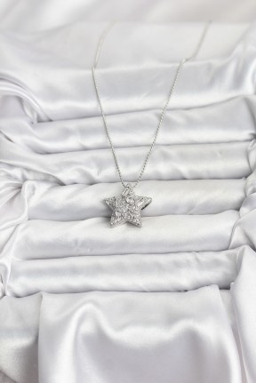 316l çelik Zincir Gümüş Renk Zincirli Gümüş Yıldız Model Kadın Kolye 316l çelik Zincir Gümüş Renk Zincirli Gümüş Yıldız Model Kadın Kolye