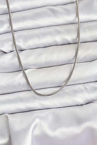 316l çelik Zincir Gümüş Renk 60 Cm Yılan Zincir Kadın Kolye 316l çelik Zincir Gümüş Renk 60 Cm Yılan Zincir Kadın Kolye