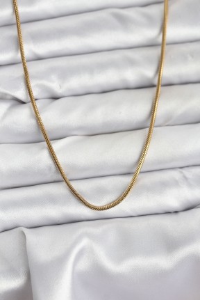 316l çelik Zincir Gold Renk 60 Cm Yılan Zincir Kadın Kolye 316l çelik Zincir Gold Renk 60 Cm Yılan Zincir Kadın Kolye