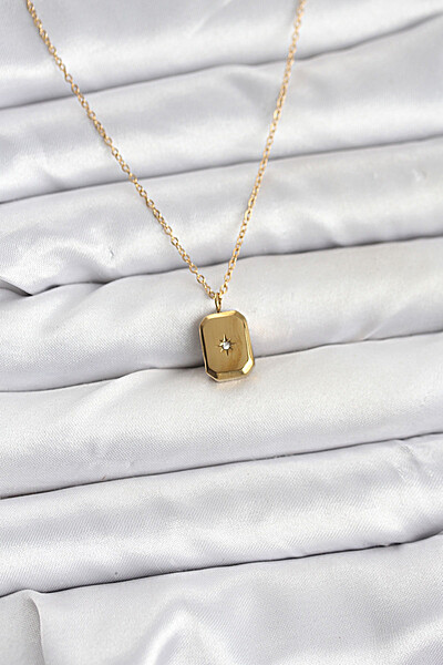 316l çelik Zincir Gold Renk Minimal Kutup Yıldızı Model Kadın Kolye 316l çelik Zincir Gold Renk Minimal Kutup Yıldızı Model Kadın Kolye