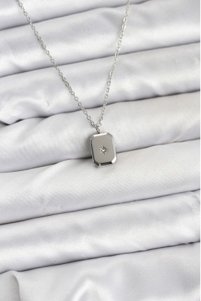 316l çelik Zincir Gümüş Renk Minimal Kutup Yıldızı Model Kadın Kolye 316l çelik Zincir Gümüş Renk Minimal Kutup Yıldızı Model Kadın Kolye