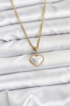 316l çelik Zincir Gold Renk Bombeli Kalp Model Kadın Kolye 316l çelik Zincir Gold Renk Bombeli Kalp Model Kadın Kolye