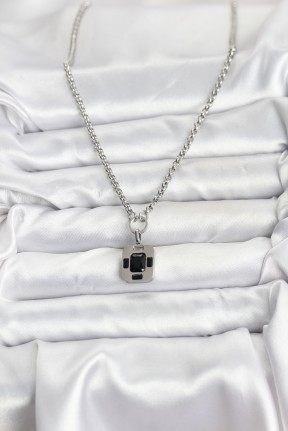 316l çelik Zincir Gümüş Renk Vintage Model Kadın Kolye 316l çelik Zincir Gümüş Renk Vintage Model Kadın Kolye