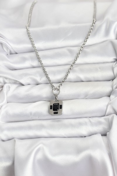 316l çelik Zincir Gümüş Renk Vintage Model Kadın Kolye 316l çelik Zincir Gümüş Renk Vintage Model Kadın Kolye