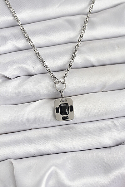 316l çelik Zincir Gümüş Renk Vintage Model Kadın Kolye 316l çelik Zincir Gümüş Renk Vintage Model Kadın Kolye