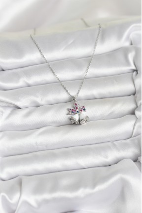 316l çelik Zincir Gümüş Renk Chirtsmas Bell Model Yılbaşı Temalı Kadın Kolye