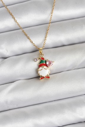 316l çelik Zincir Gold Renk Yılbaşı Teması Kadın Kolye 316l çelik Zincir Gold Renk Yılbaşı Teması Kadın Kolye