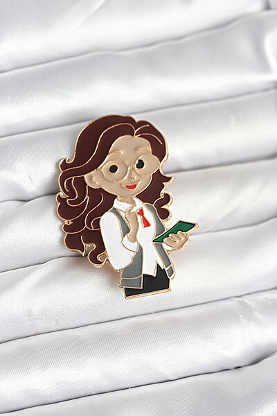 öğretmen Figür Broş