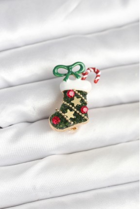 Yılbaşı çorabı Temalı Broş