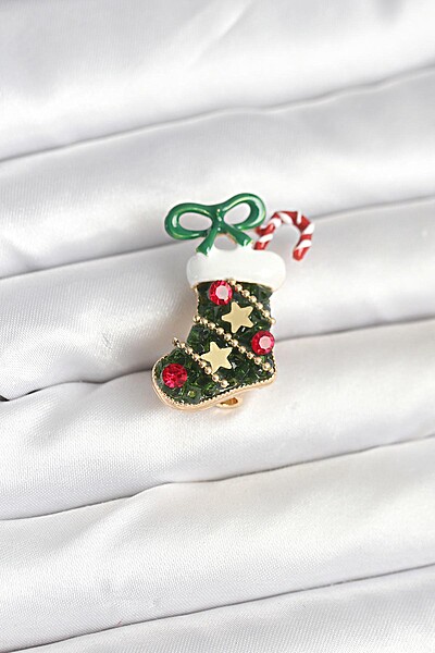 Yılbaşı çorabı Temalı Broş