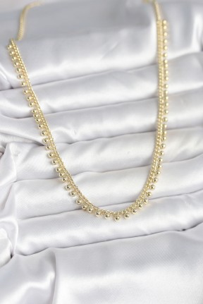 Pirinç Gold Renk Sıralı Topçuk Model Kadın Kolye Pirinç Gold Renk Sıralı Topçuk Model Kadın Kolye