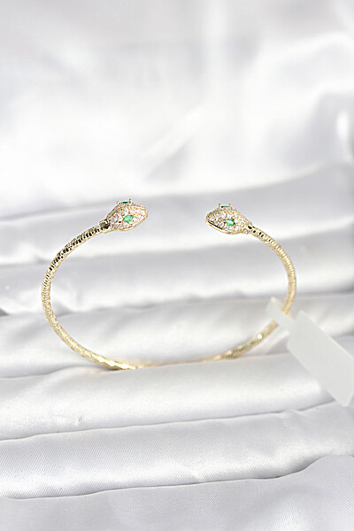 Pirinç Gold Renk Yılan Model Bileklik Pirinç Gold Renk Yılan Model Bileklik